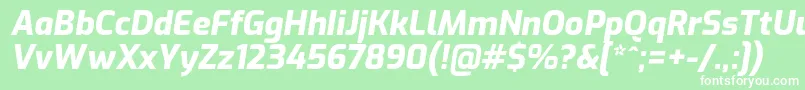 ExoExtrabolditalic Font – White Fonts on Green Background