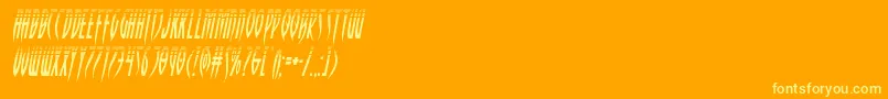 Inhumanityhalfital Font – Yellow Fonts on Orange Background