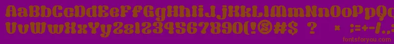 GomariceSyouwaRetroPop Font – Brown Fonts on Purple Background