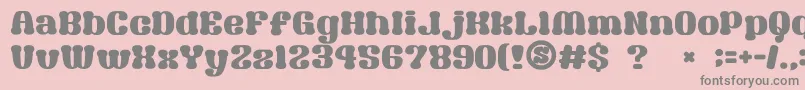 GomariceSyouwaRetroPop Font – Gray Fonts on Pink Background