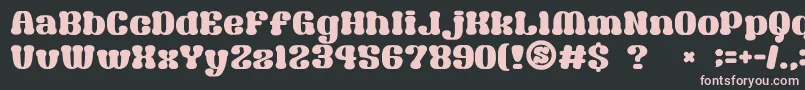 GomariceSyouwaRetroPop Font – Pink Fonts on Black Background