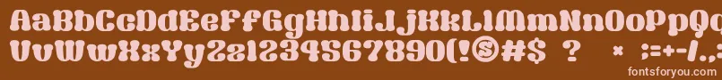 GomariceSyouwaRetroPop Font – Pink Fonts on Brown Background