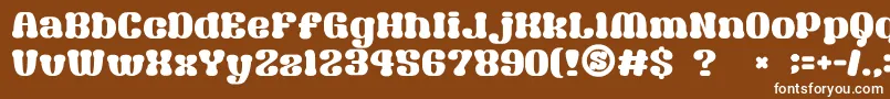 フォントGomariceSyouwaRetroPop – 茶色の背景に白い文字