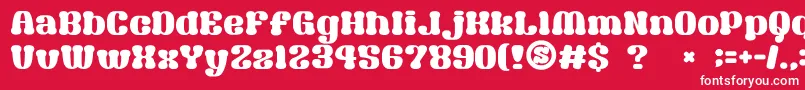 フォントGomariceSyouwaRetroPop – 赤い背景に白い文字