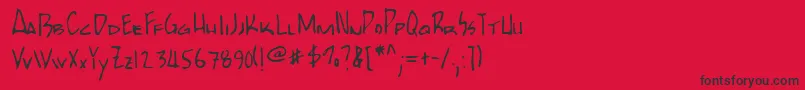 Lehn025 Font – Black Fonts on Red Background