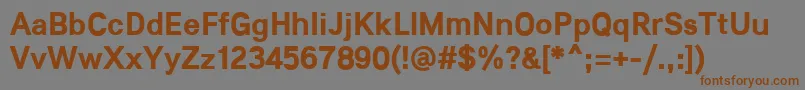 Więcej informacji o czcionce Lunchtype21Bold Czcionka Lunchtype21Bold – brązowe czcionki na szarym tle