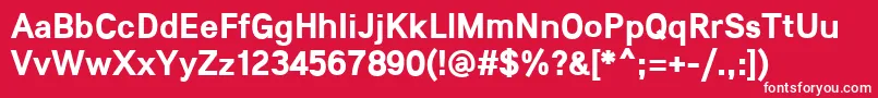 フォントLunchtype21Bold – 赤い背景に白い文字