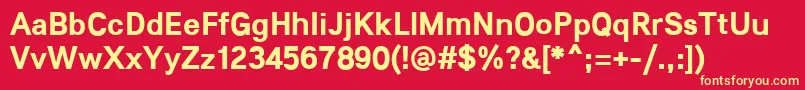 Lunchtype21Bold Font – Yellow Fonts on Red Background