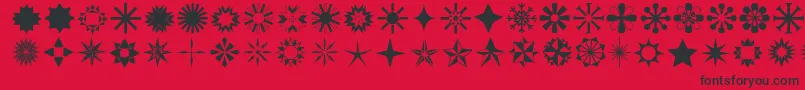 Police Stars1o – polices noires sur fond rouge