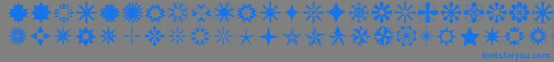 fuente Stars1o – Fuentes Azules Sobre Fondo Gris