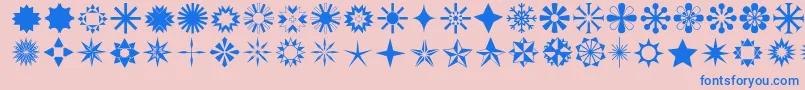 fuente Stars1o – Fuentes Azules Sobre Fondo Rosa