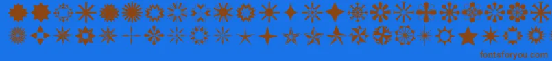 Police Stars1o – polices brunes sur fond bleu