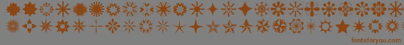 Stars1o-Schriftart – Braune Schriften auf grauem Hintergrund