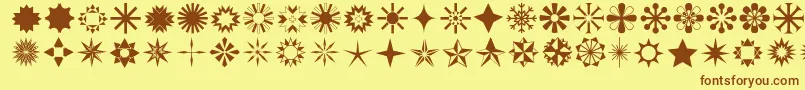 Police Stars1o – polices brunes sur fond jaune