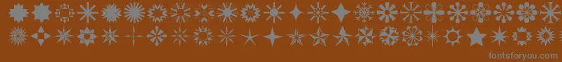 Stars1o Font – Gray Fonts on Brown Background