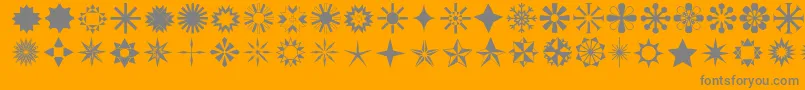 fuente Stars1o – Fuentes Grises Sobre Fondo Naranja