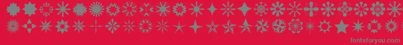 フォントStars1o – 赤い背景に灰色の文字