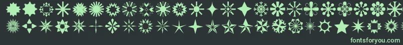 Stars1o Font – Green Fonts on Black Background