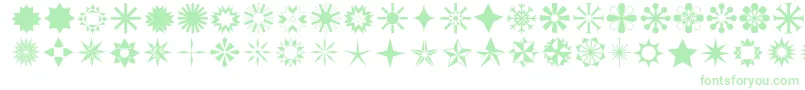 Stars1o-fontti – vihreät fontit valkoisella taustalla