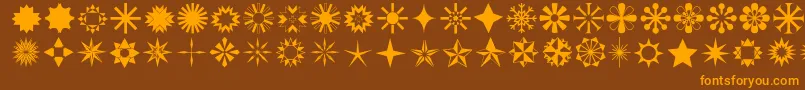 Lisätietoja Stars1o-fontista Stars1o-fontti – oranssit fontit ruskealla taustalla