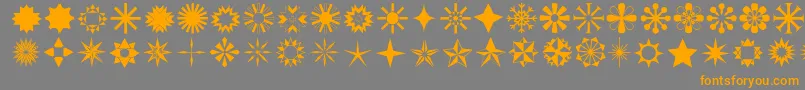 fuente Stars1o – Fuentes Naranjas Sobre Fondo Gris