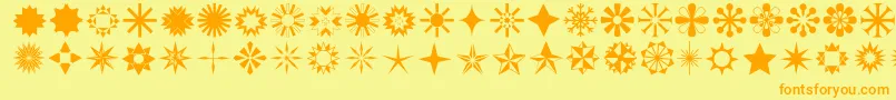 Шрифт Stars1o – оранжевые шрифты на жёлтом фоне