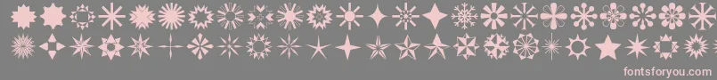 Stars1o Font – Pink Fonts on Gray Background