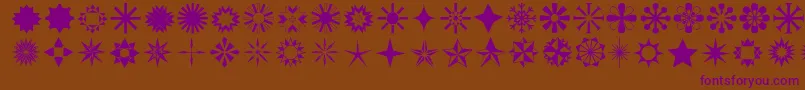 Police Stars1o – polices violettes sur fond brun
