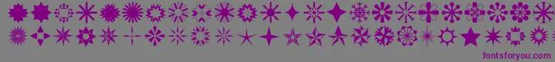 Stars1o-fontti – violetit fontit harmaalla taustalla