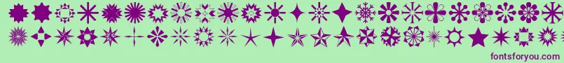 fuente Stars1o – Fuentes Moradas Sobre Fondo Verde