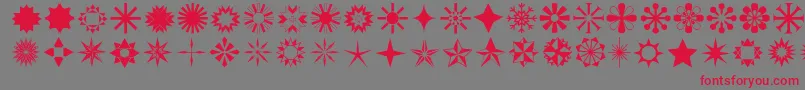 Шрифт Stars1o – красные шрифты на сером фоне