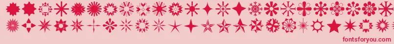 Stars1o Font – Red Fonts on Pink Background