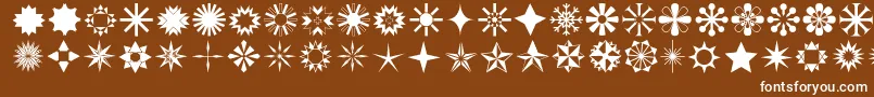 Stars1o Font – White Fonts on Brown Background