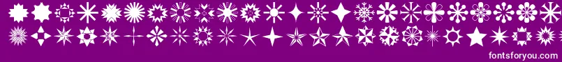 Stars1o Font – White Fonts on Purple Background