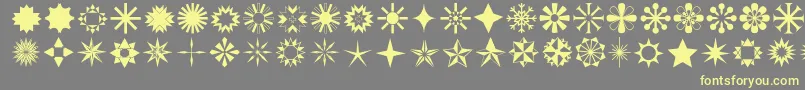 Police Stars1o – polices jaunes sur fond gris