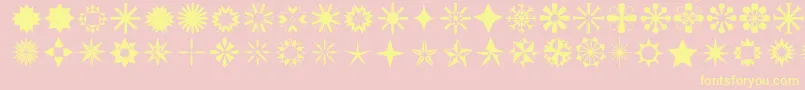 Шрифт Stars1o – жёлтые шрифты на розовом фоне