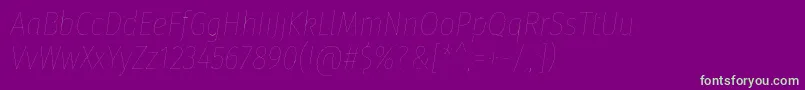 FirasanscondensedFouritalic Font – Green Fonts on Purple Background