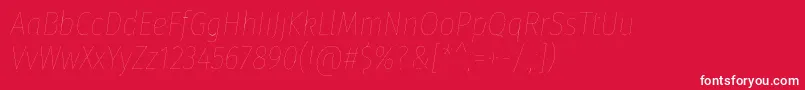 FirasanscondensedFouritalic Font – White Fonts on Red Background