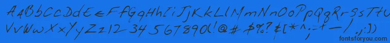 フォントLehn114 – 黒い文字の青い背景