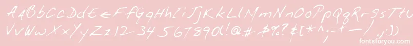 Lehn114 Font – White Fonts on Pink Background