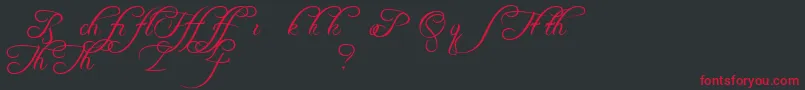 FreebooterScriptAlts Font – Red Fonts on Black Background