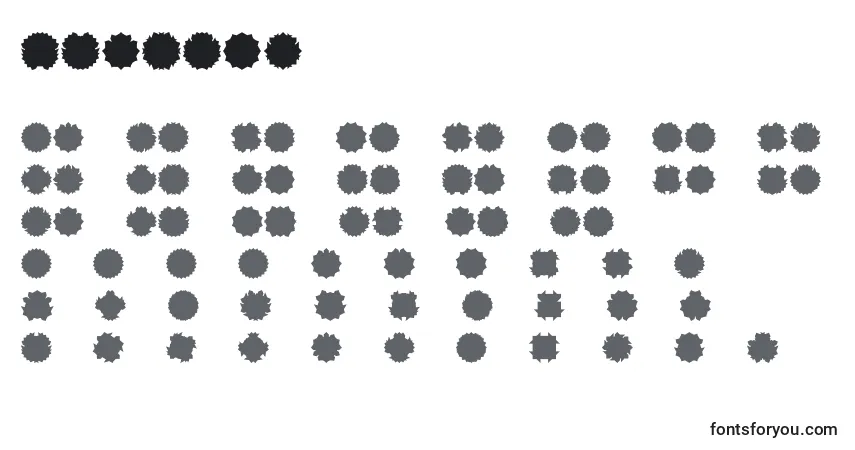 Schriftart Ovulime – Alphabet, Zahlen, spezielle Symbole