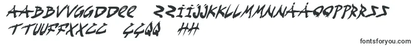 FightKidCondensedItalic-Schriftart – usbekische Schriften