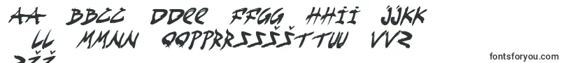 FightKidCondensedItalic-Schriftart – lettische Schriften