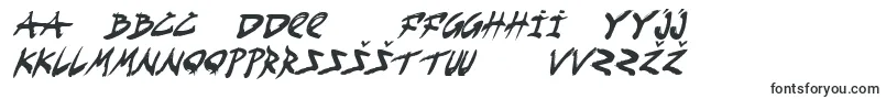 FightKidCondensedItalic-Schriftart – litauische Schriften