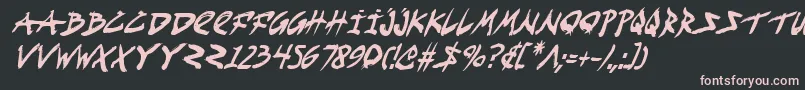 FightKidCondensedItalic Font – Pink Fonts on Black Background