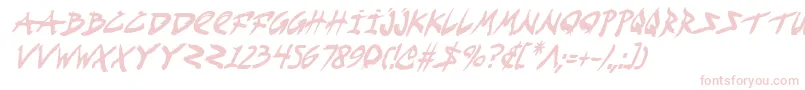 FightKidCondensedItalic-Schriftart – Rosa Schriften auf weißem Hintergrund