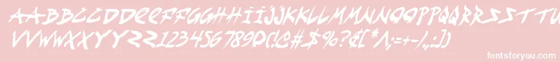 FightKidCondensedItalic Font – White Fonts on Pink Background
