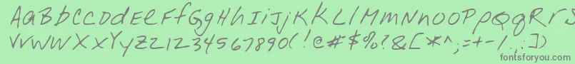LeonardRegular Font – Gray Fonts on Green Background