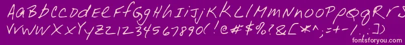 LeonardRegular Font – Pink Fonts on Purple Background